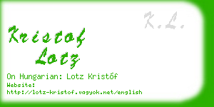 kristof lotz business card