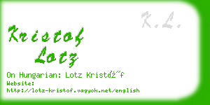 kristof lotz business card